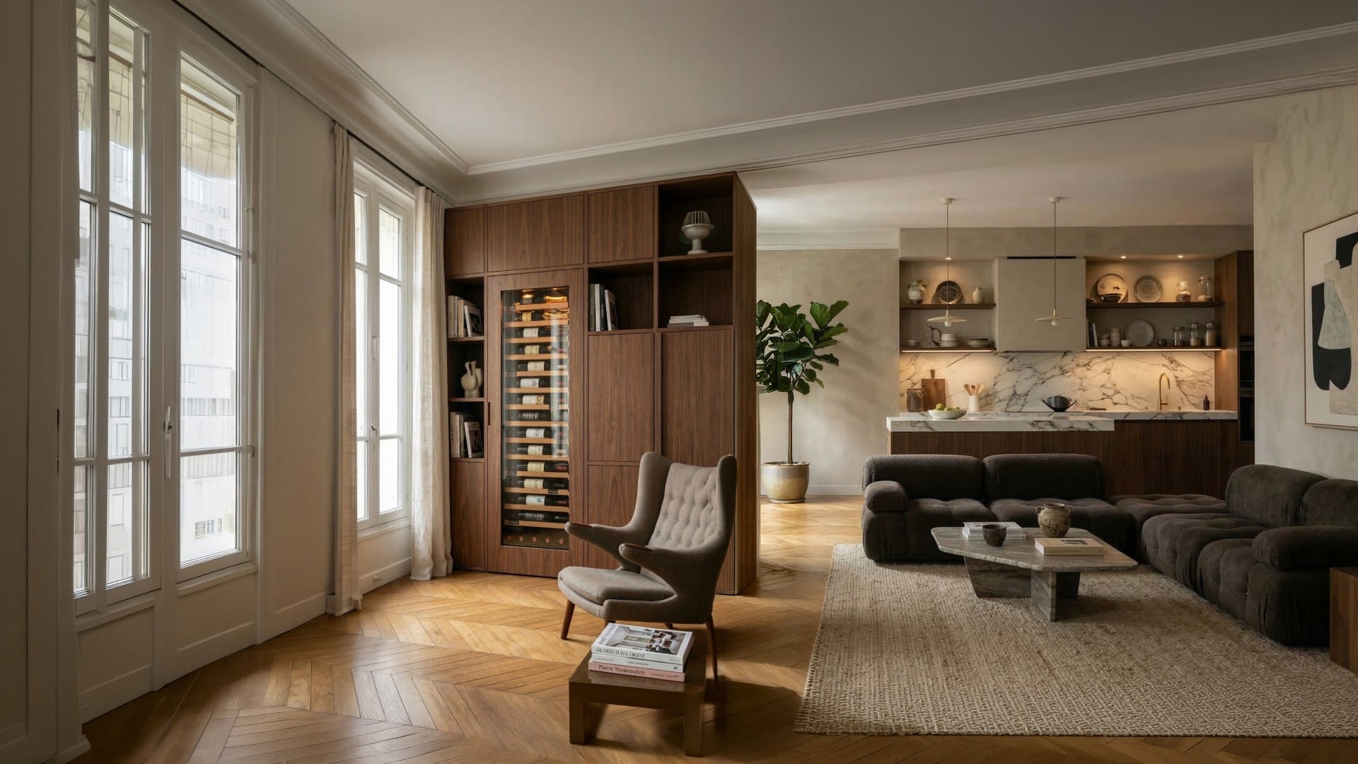 Inspiration inbouw wijnklimaatkast van EuroCave