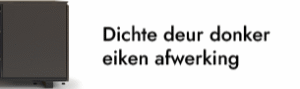 Dichte deur donker eiken ombouw