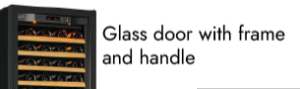 Compact glass door with frame