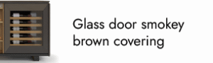 glass door dark oak frame