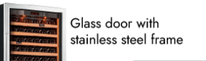 Stainless steel glass door