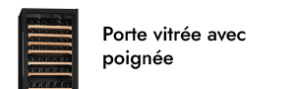 Porte en verre avec cadre et poignée noirs