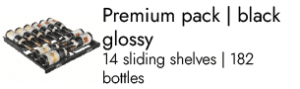 Premium pack glossy black - 182 bottles