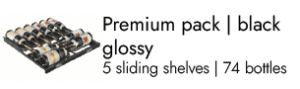 Premium pack glossy black - 74 bottles