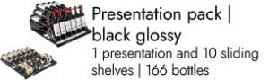 Presentation pack glossy black - 166 bottles