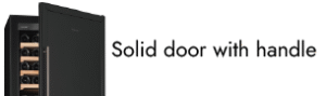 Solid door with handle