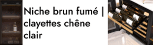 Niche marron fumé | étagères en chêne clair