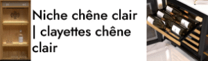 niche en chêne clair | étagères en chêne clair