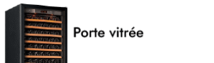 Porte en verre avec cadre
