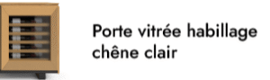 porte en verre, cadre en chêne clair