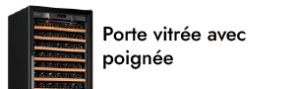 Porte en verre avec cadre et poignée