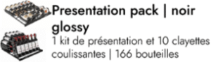 Pack de présentation noir glossy - 166 bouteilles