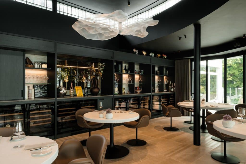 Wijn bewaard in restaurant